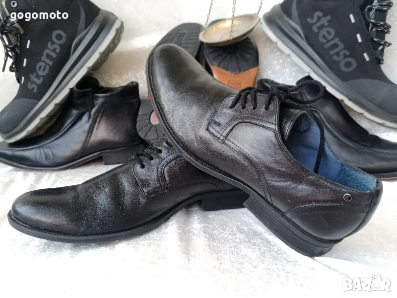 КАТО НОВИ LUX мъжки обувки LASOCKI, 💯% висококачествена естествена кожа, N -40-41, снимка 1