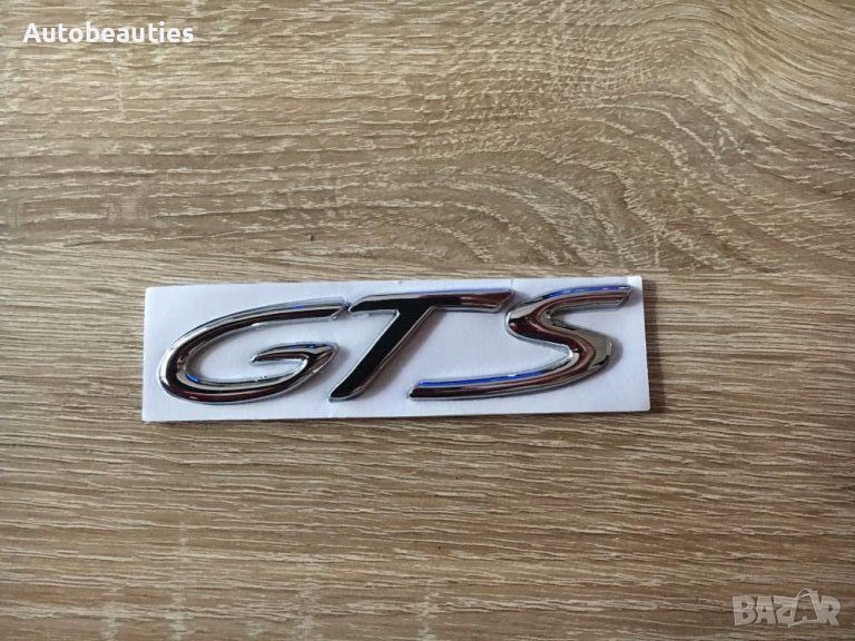 сребрист Порше Porsche GTS надпис емблема , снимка 1