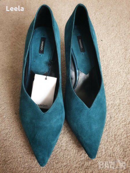 Обувки от естествен велур MANGO, снимка 1