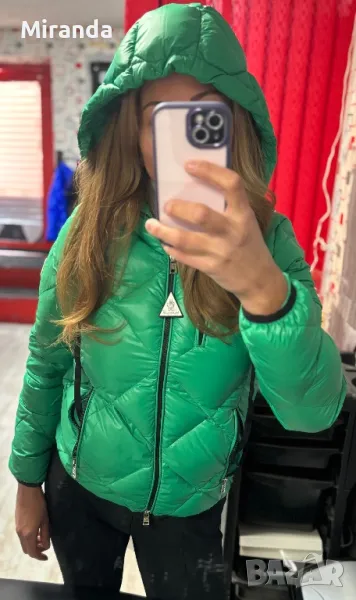 Moncler зелено зимно яке , снимка 1