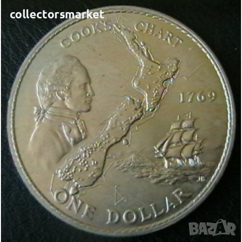 1 долар 1969, Нова Зеландия, снимка 1