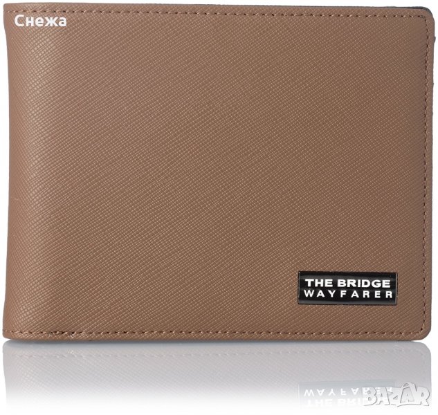 The Bridge Wayfarer хоризонтален портфейл от сафиано кожа до 14 карти, снимка 1