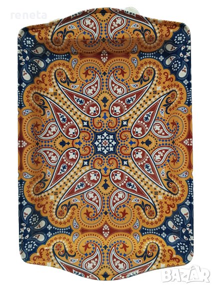 Поднос Ahelos, За кафе, Метален, Многоцветен, 25х17 см, снимка 1