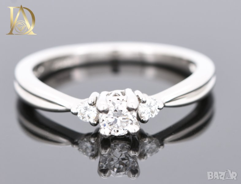 Нов Златен Пръстен с 0.29кт Естествени Диаманти, снимка 1