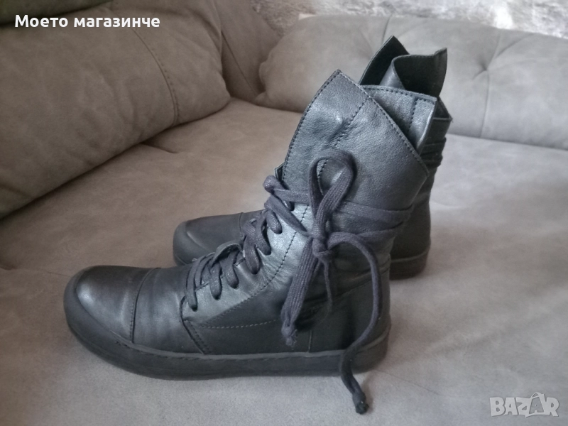 Дамски високи кецове Navvi от естествена кожа – №39, снимка 1