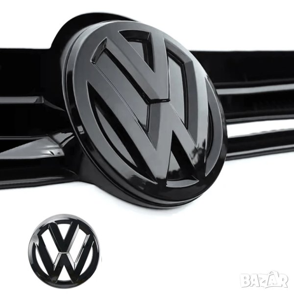 предна емблема черен гланц за VW MK7 GTI Голф 7, снимка 1