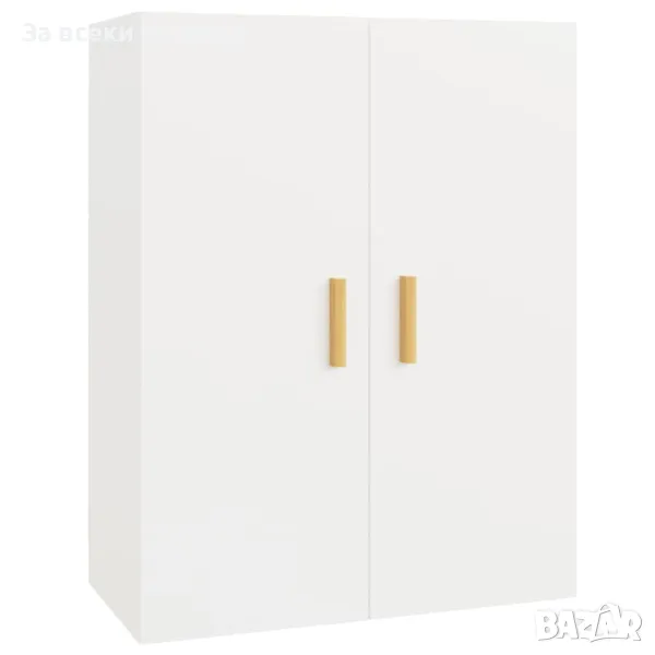 Окачен стенен шкаф, бял, 69,5x34x90 см, снимка 1
