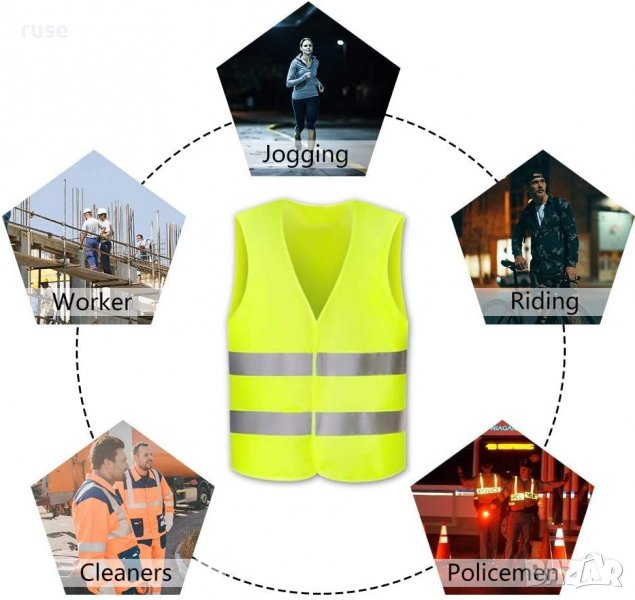 НОВИ! Светлоотразителна жилетка XL, снимка 1
