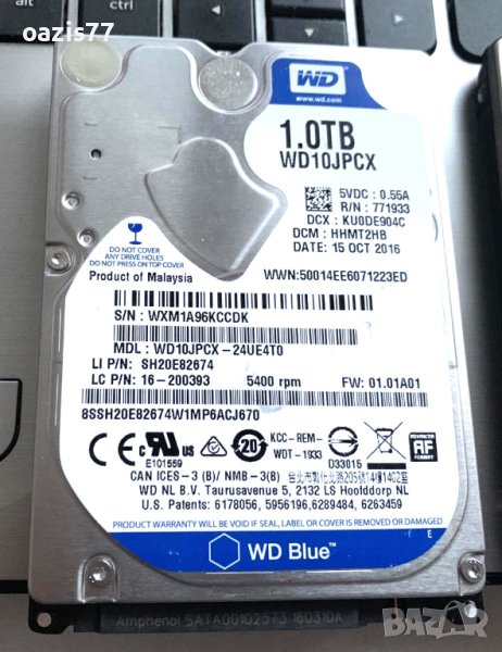 Твърд диск HDD 1000gb; 750gb; 500gb, с инсталиран WIN 10 и Офис 2016   Здраве  100%, снимка 1