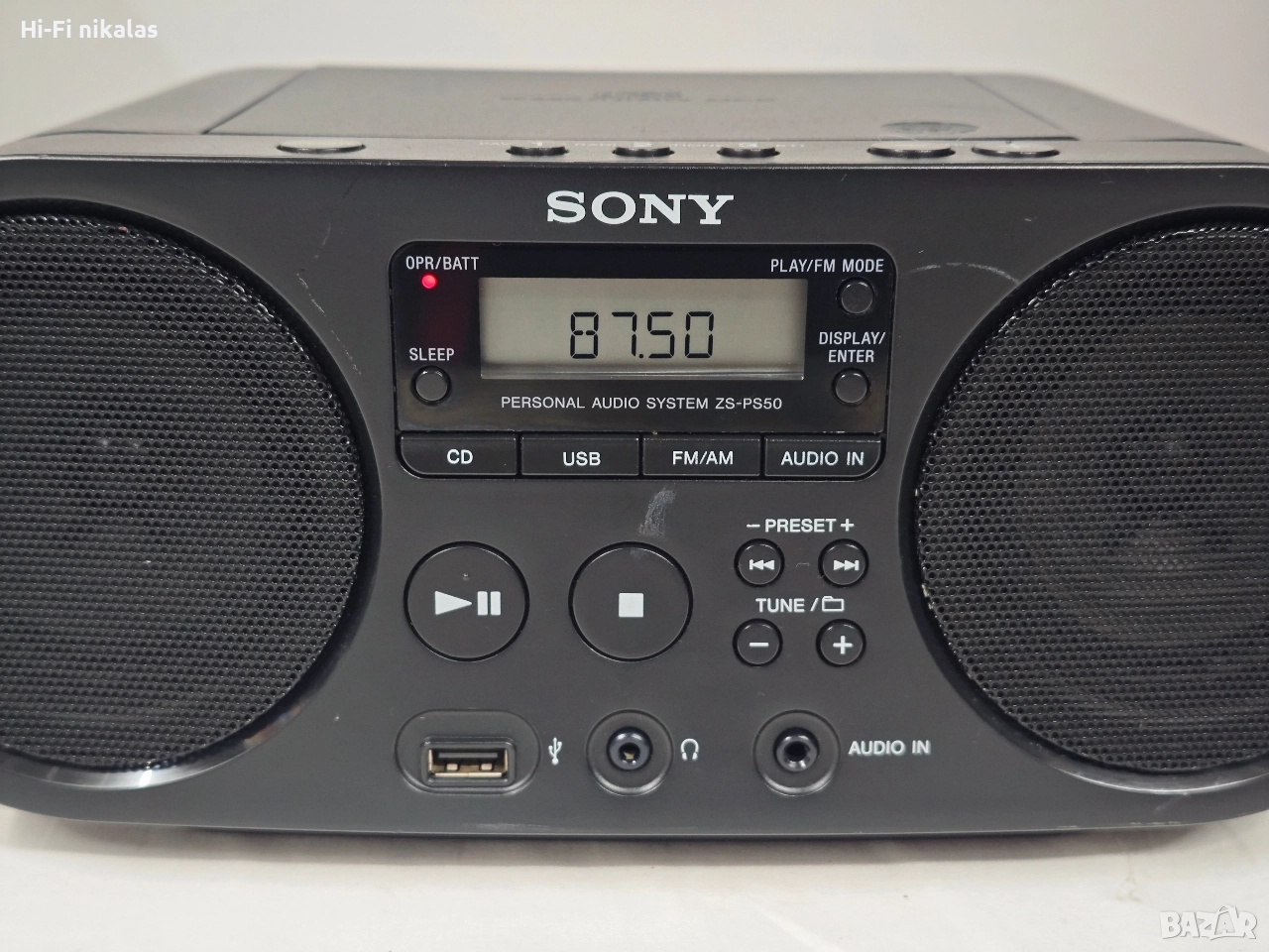FM радио касетофон USB плейър CD плейър SONY ZS-PS50, снимка 1