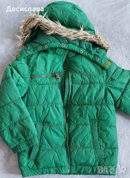 Детско яке в зелено размер 5-6 години, снимка 1