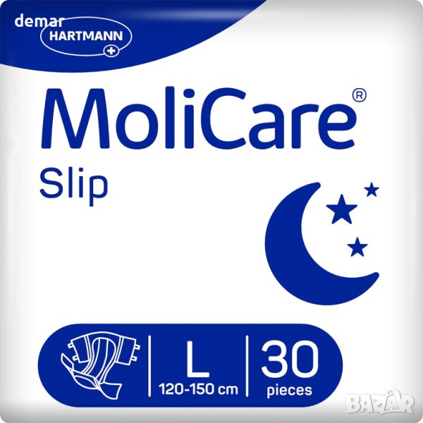 MoliCare Slip Night Нощни пелени за възрастни размер L (100-150 см), опаковка от 30 бр., снимка 1