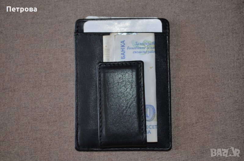 Bugatti Primo Card Holder картодържач до 3 карти + щипка за банкноти , снимка 1