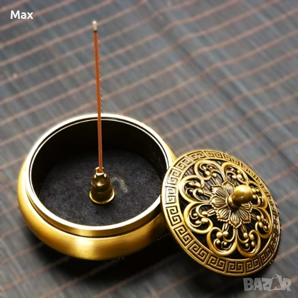 Голям и красив месингов кадилник с изискан външен вид от три части, снимка 1