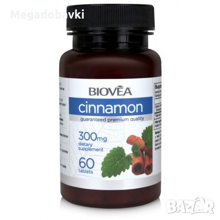 CINNAMON (Organic) 300mg 60tabs - за здрава сърдечно-съдова система и нормални нива на кръвната заха, снимка 1