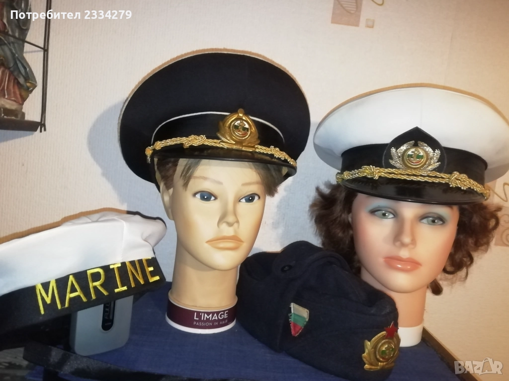 Стари военно морски фуражи, кепета шапки. , снимка 1