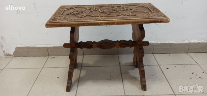 Ръчно изработена дървена масичка, снимка 1