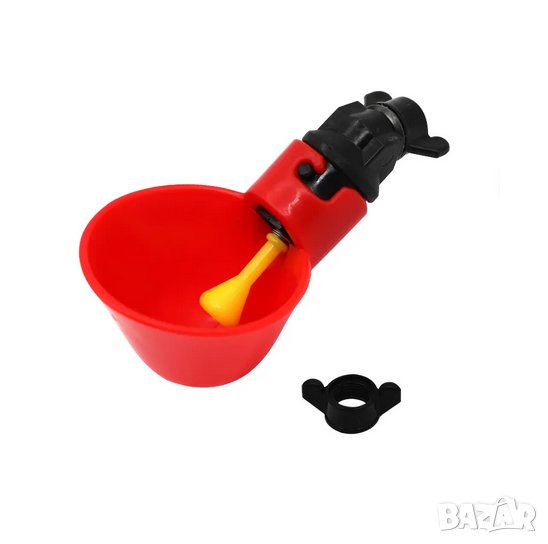 Автоматични поилки с  чашки за кокошки и други птици + гайки, снимка 1