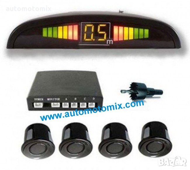 Парктроник с дисплей и черни датчика1181098, снимка 1