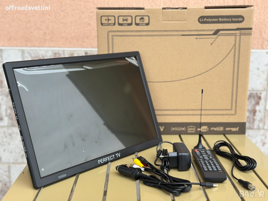 Преносим цифров телевизор PERFECT TV – 16" HDMI/USB/AV, 12V/220V, снимка 1