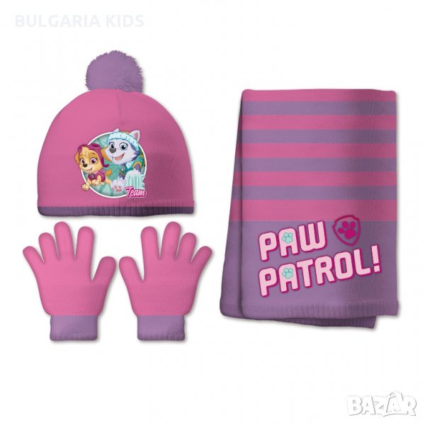 Комплект шапка,шал,ръкавици PAW PATROL GIRL.ИЗЧЕРПАН!!!, снимка 1