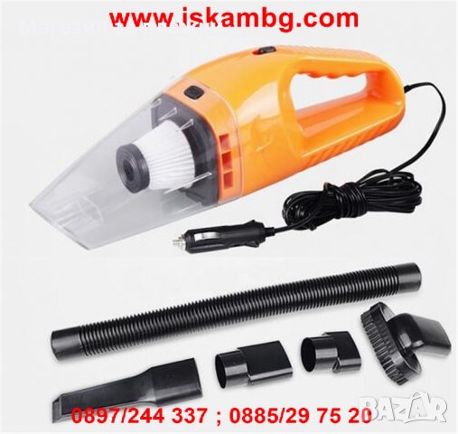 Мини Прахосмукачка за кола с Хепа филтър , 3 приставки, 5 метра кабел, 120W, снимка 11 - Аксесоари и консумативи - 28403830