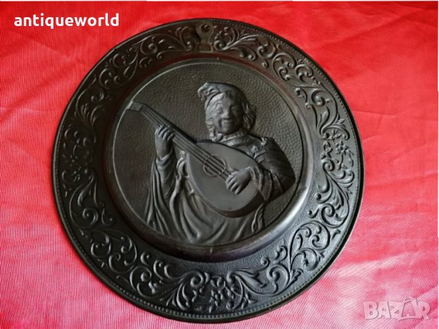 Старо Медно Пано , Картина Музикантка, снимка 4 - Антикварни и старинни предмети - 33665882