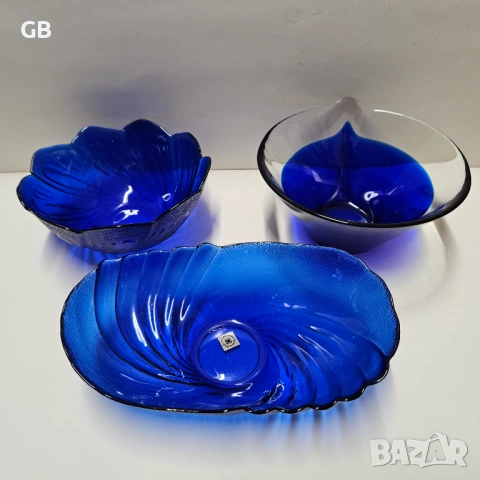 Купи от синьо стъкло - нови, с етикети! Цена за бр.