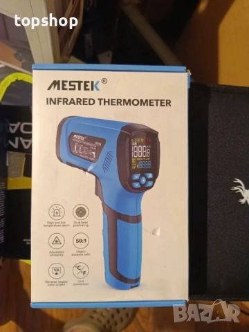 Инфрачервен термометър за температура -58°F~1472°F, MESTEK цифров лазерен термометър с термодвойка.., снимка 5 - Друга електроника - 51629156