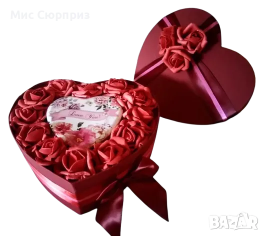 101 причини, заради които те Обичам в сърце от вечни рози, снимка 2 - Романтични подаръци - 50173825