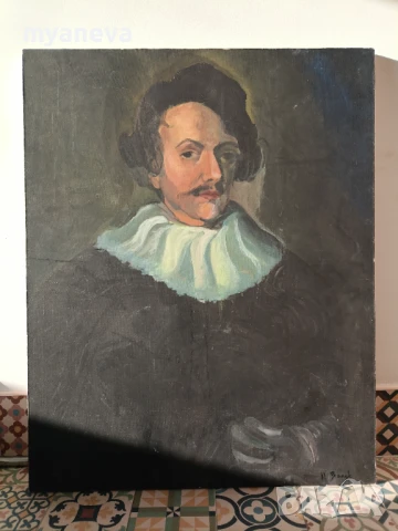 Елегантен портрет от холандския художник Х. Боост (H. Boost)  , снимка 5 - Картини - 51320908