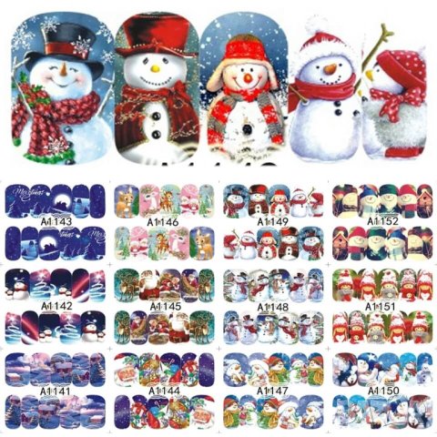 Коледни водни стикери №25