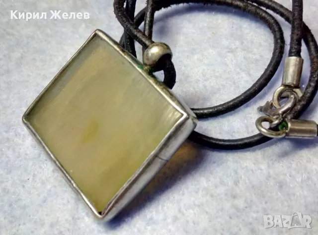 СТАРО КОЛИЕ УНИКАТ КОСТ с РЪЧНО ИНКРУСТИРАН КРАЛСКИ СЕДЕФ в МЕЛХИОРЕН ОБКОВ ЧАСТ от КОМПЛЕКТ 50120, снимка 6 - Антикварни и старинни предмети - 49885936