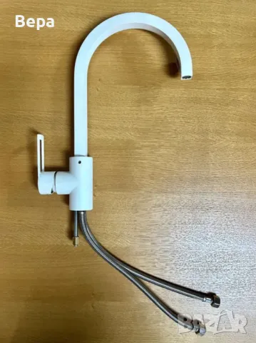 Композитна смесителна батерия LEKS RAS PLUS NANOGRANIT бяла