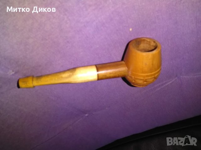 Дървена лула от соца отлична ръчна изработка
