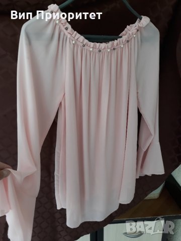 розова блуза с перли, снимка 6 - Ризи - 34710082