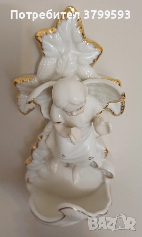 Античен порцеланов съд за светена вода, снимка 3 - Антикварни и старинни предмети - 52500276