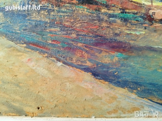 Картина, лодки, море, худ. Н. Селиванов, 1970 г., снимка 5 - Картини - 44012628