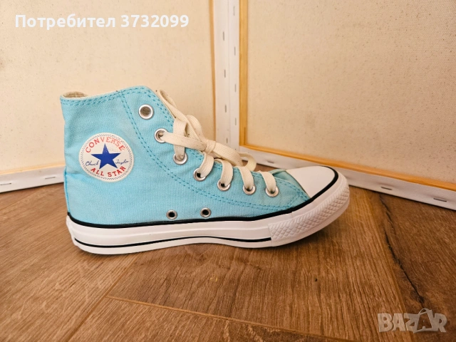 Високи кецове Convers, светло сини. Размер -36ти., снимка 5 - Маратонки - 53512428