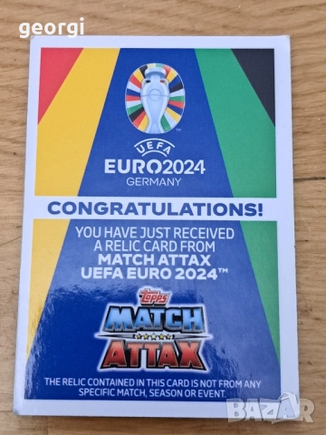 Колекционерска футболна карта на Ivan Perisic Match Attax Euro 2024, снимка 2 - Колекции - 51963220