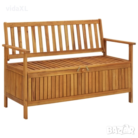vidaXL Градинска пейка за съхранение, 120 cм, акация масив(SKU:310279), снимка 1