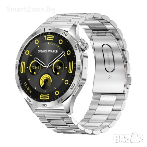 Смарт фитнес часовник Lemfo HK4, Сребрист, снимка 3 - Мъжки - 53246706