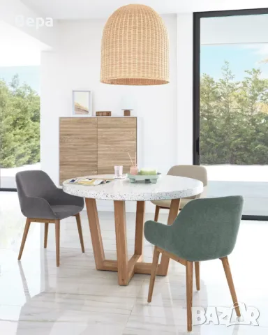 Маса: дизайнерски плот за маса KAVE HOME с ефект мозайка, снимка 2 - Маси - 48915787