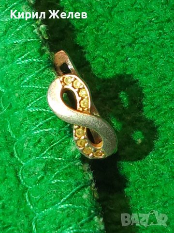 СРЕБЪРНА ОБЕЦА СИМВОЛ на БЕЗКРАЙНОСТ СРЕБРО 925 с ЦИРКОНИ и АНГЛИЙСКИ ТИП ЗАКОПЧАВАНЕ 39940, снимка 2 - Обеци - 42377788