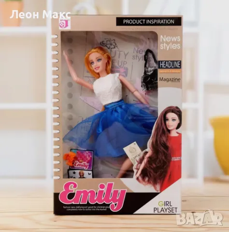 Кукла Емили Барби с пола пачка и чанта подвижна , снимка 3 - Кукли - 48438507