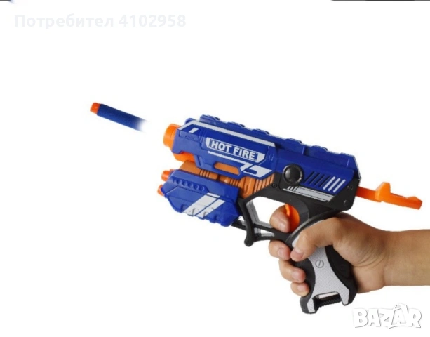 Детски ръчен пистолет с меки куршуми, снимка 5 - Други - 53013829