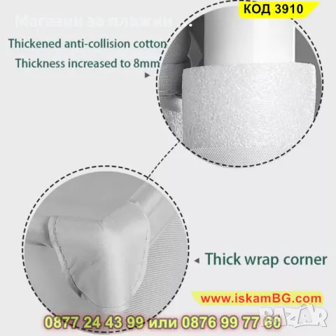 Голяма лесно сглобяема кошара за игра за бебе с размери 180 x 200 см - КОД 3910, снимка 13 - Кошарки - 48155019