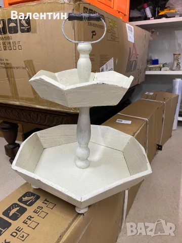 Декоративна дървена саксия, снимка 2 - Градински мебели, декорация  - 50897953