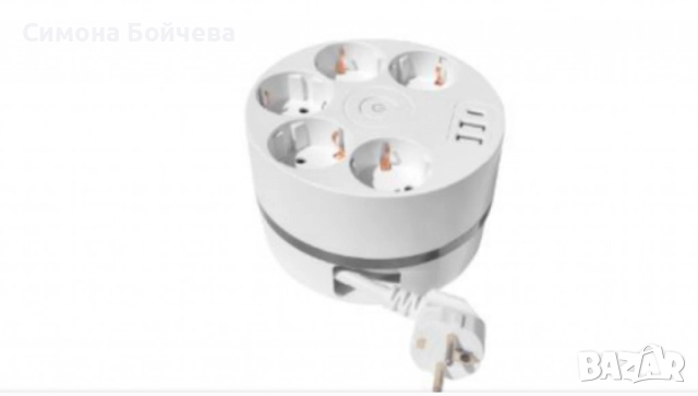 Кабелна макара Technaxx, с множество гнезда, удължителен кабел 140 cm, USB 5x 230V