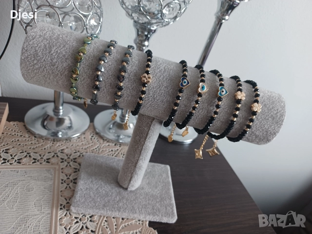 гривни от маниста с медицинска стомана , снимка 2 - Бижутерийни комплекти - 52564048